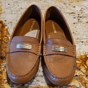 Coach Brown Leather Loafers for Women